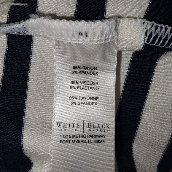Whbm Women's Striped V-neck Cap Sleeve Top Sizs Medium - Picture 6 of 6